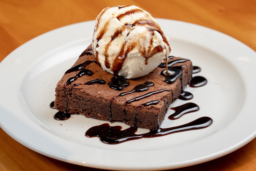 Brownie  con helado